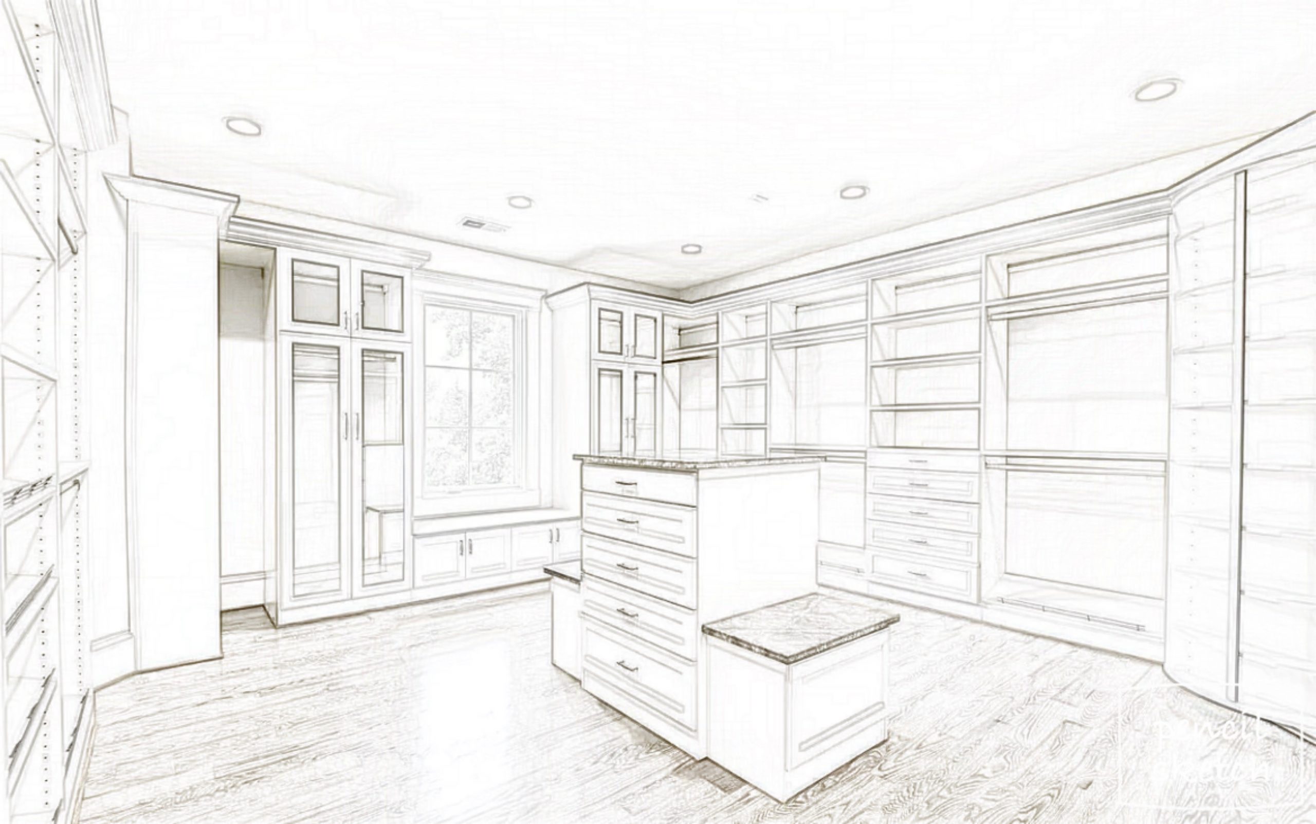 Begehbarer Schrank Kleiderschrank Wäschelegetisch