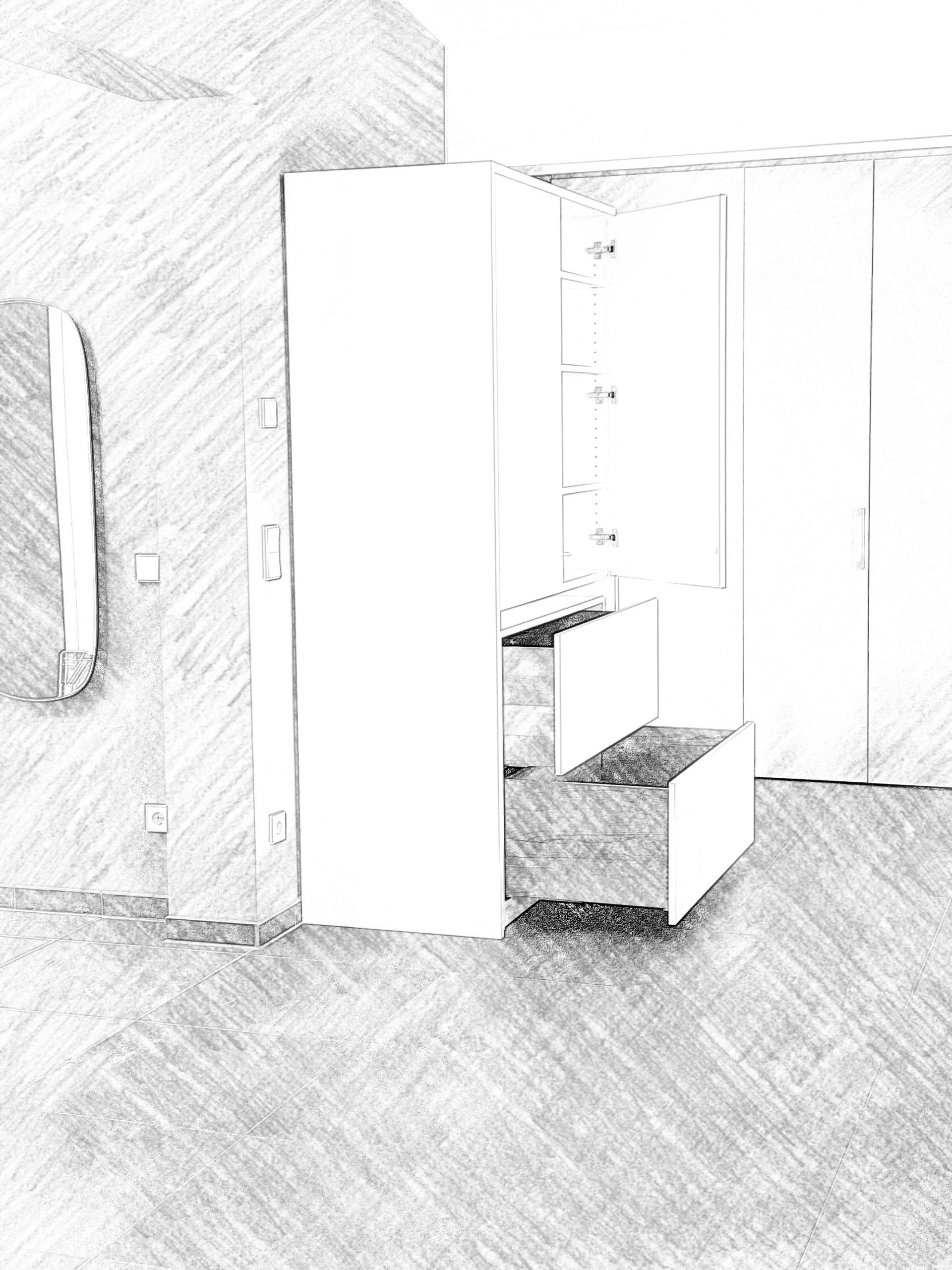 Kundenwunsch Einzelmöbel Massivholzschubkästen TIP ON BLUMOTION